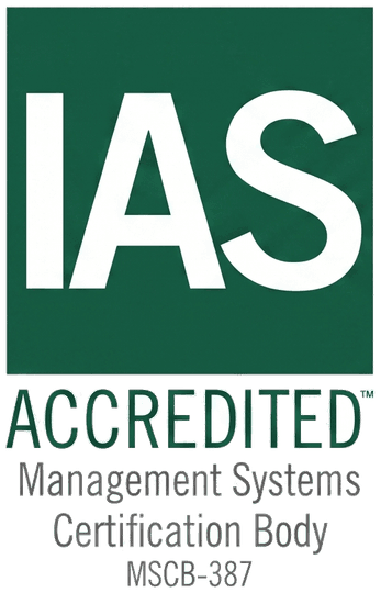 Accredited by the International Accreditation Service, certification body MSCB-387